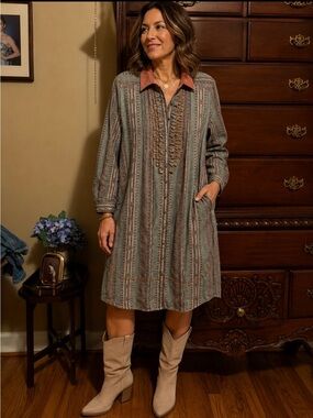 Aratta Silent Journey “Elena” Shirt/Dress/Tunic Sz Large